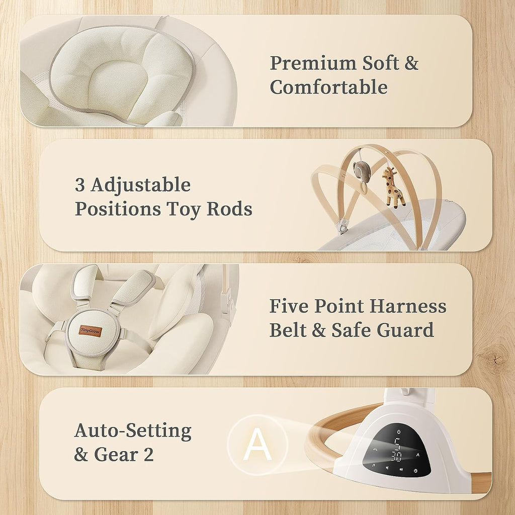 Baby Swings for Infants, Electric Baby Swing with Remote Control