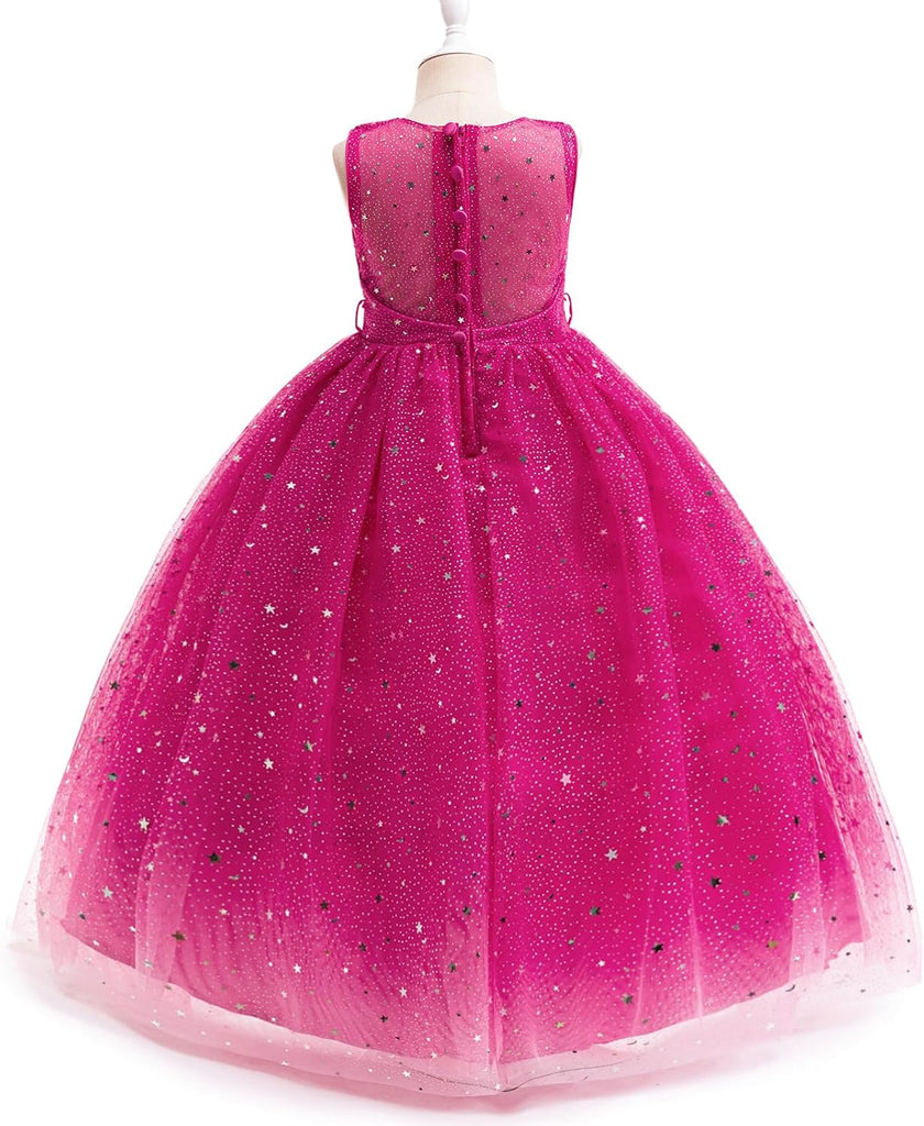 Flower Girls Tulle Dress Bridesmaid Sparkle Wedding Pageant Dresses Princess Birthday Party
