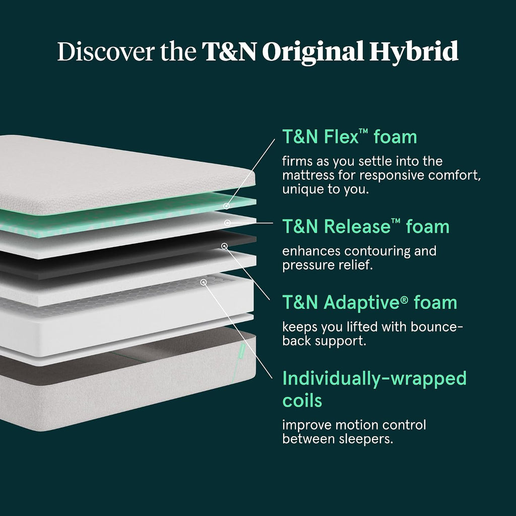 Original Hybrid Medium King Mattress in A Box, Adaptive Foam | CertiPUR-US certified, 10 Year Limited Warranty