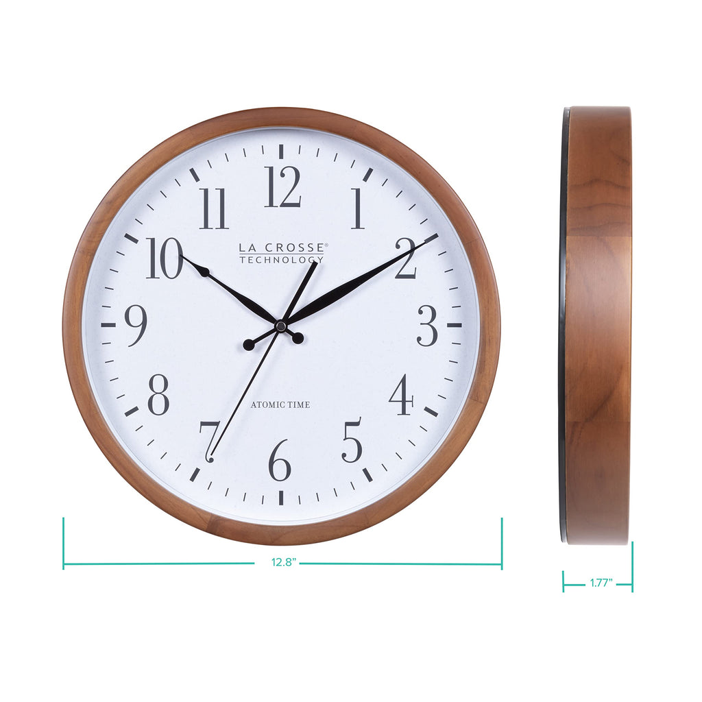 Inspired Nelson Style Atomic Analog Wall Clock, Wood, 12.80" (404-50447)