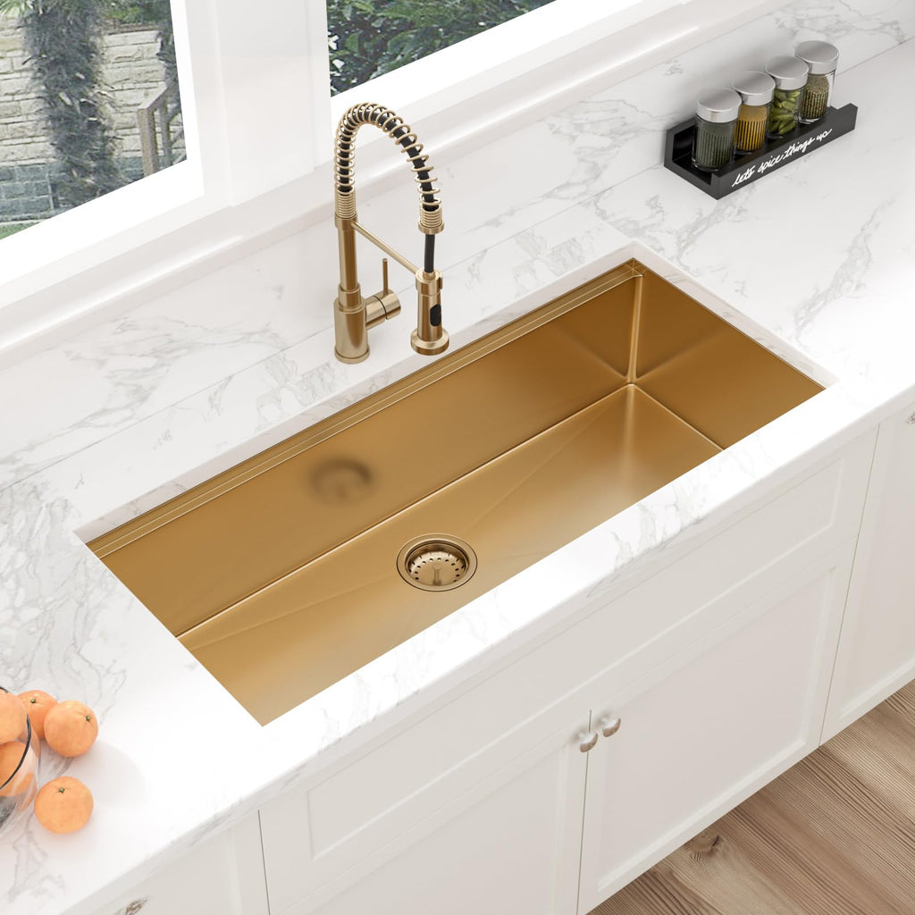 42 Gold Undermount 42"x19" Workstation Stainless Steel