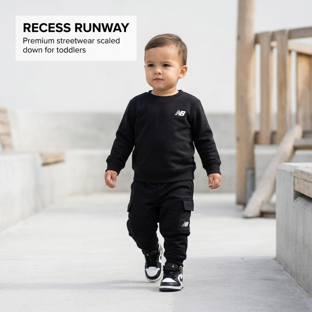 Boys and Toddlers' 2 Piece Set - Soft Fleece Crewneck Pullover Sweatshirt Cargo Sweatpants Sweatsuit ( -12)