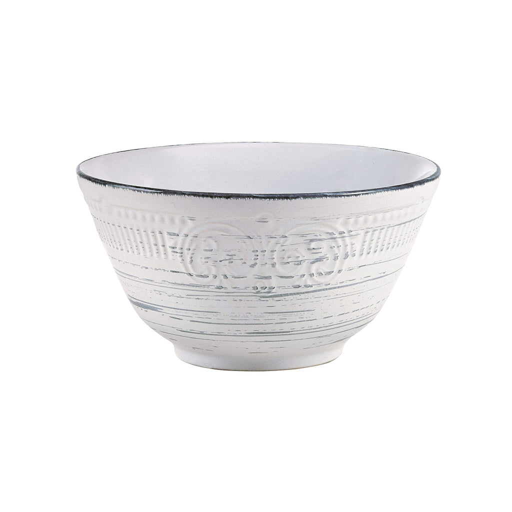 Isabella 16-Piece Stoneware Dinnerware Set, Service for 4 - Handpainted Unique Glazed Finish - Includes Dinner