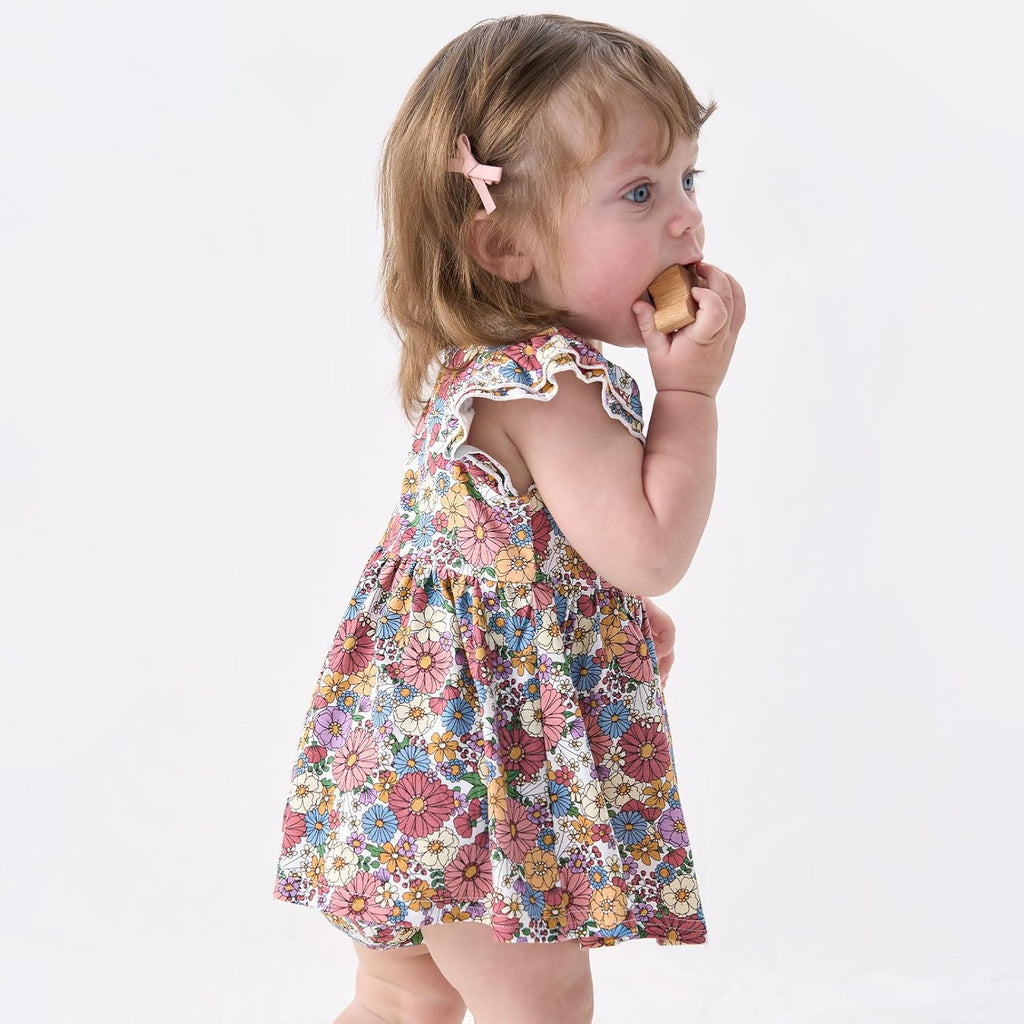 Baby Girls Viscose from Bamboo Bodysuit Dress Romper Dresses