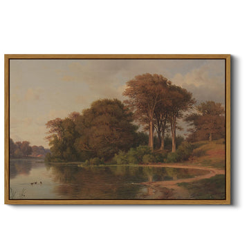 Fall Wall Art, Framed Autumn Landscape Painting, 16x24 Inch