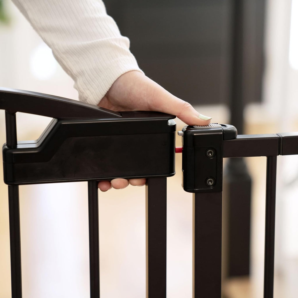 Easy Open Baby Gate & Dog Gate, Hands-Free Open Patent-Pending Foot Pedal, 27.5"-52" Wide, 28" Tall, Hardware or