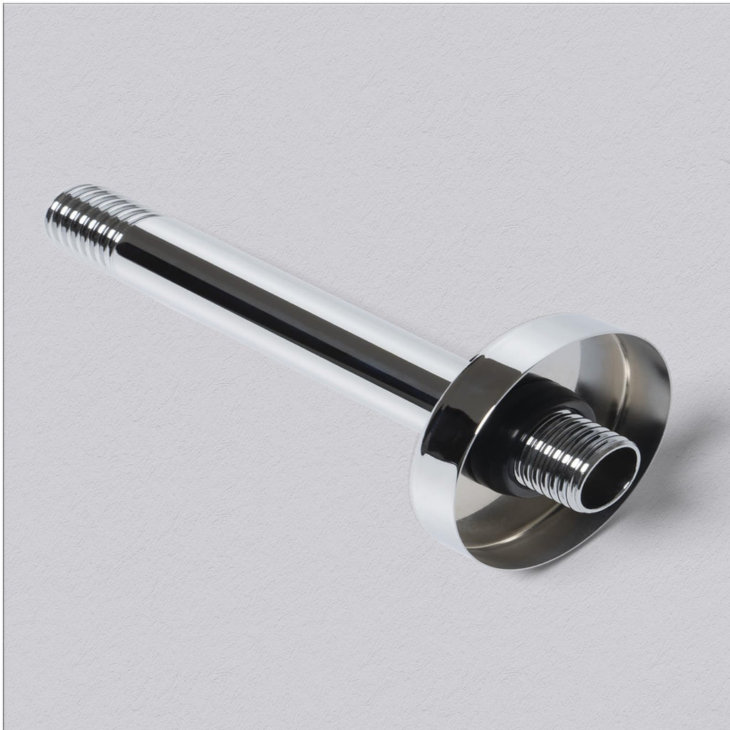8 Inch Shower Arm with Flange, Ceiling Mounted Shower Head Extension Arm, 1/2 NPT Straight Arm for Rain Shower Head