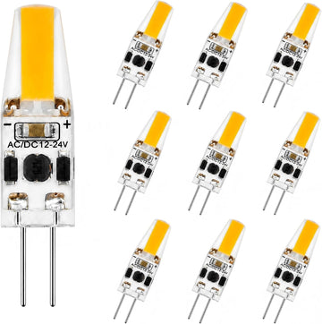 G4 LED Bulbs, 3W 30W Halogen Equivalent, Dimmable, 4000K, 10 Pack