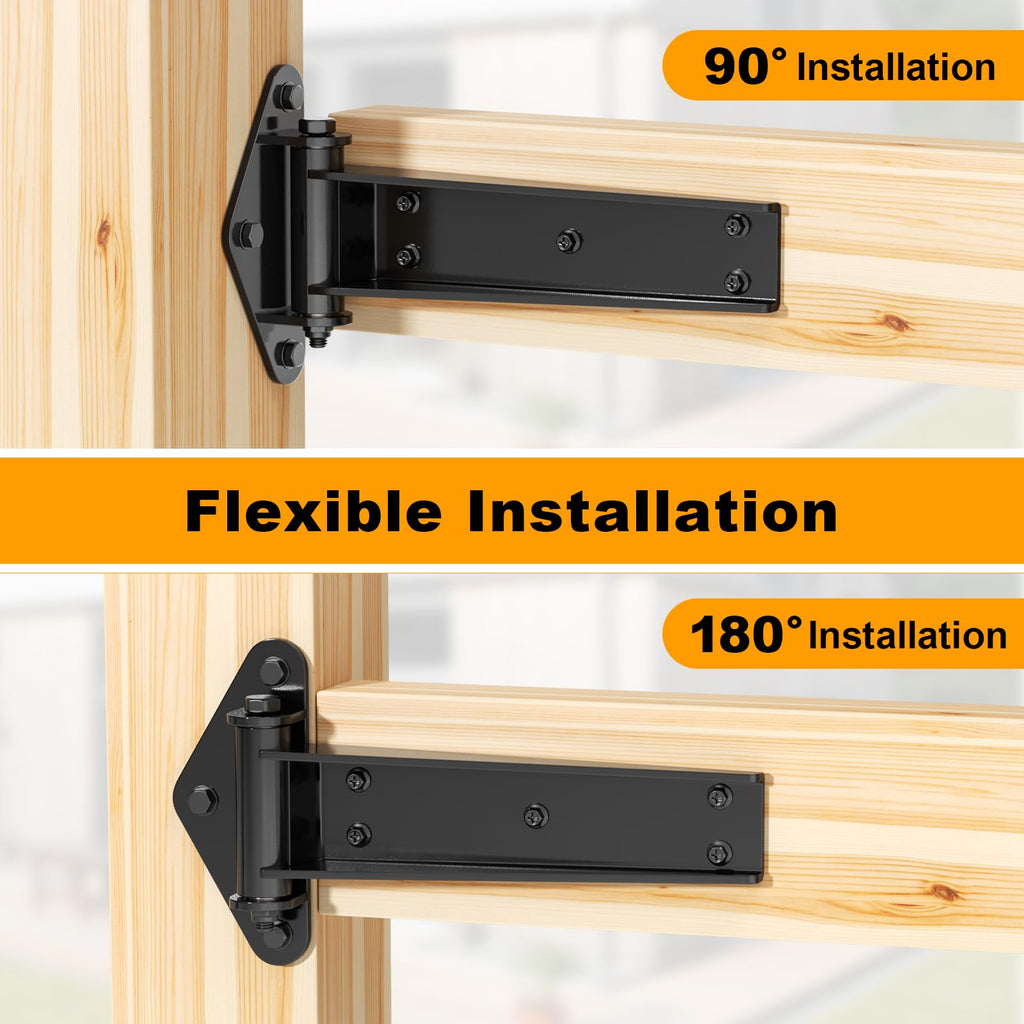 Heavy Duty Gate Hinges 13" 1100Lbs Capacity 2 Pcs Solid Carbon Steel