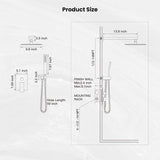 Rainfall Bathroom Shower System Rain Shower Head and Handle Set Wall Mounted Shower Complete Combo Solid Brass