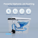 Smart Toilet with Built-In Bidet, Heated Seat, Pump-Assisted Flush, Auto Flush, Warm Water, Air Dryer, Deodorizer, Modern One-Piece Design