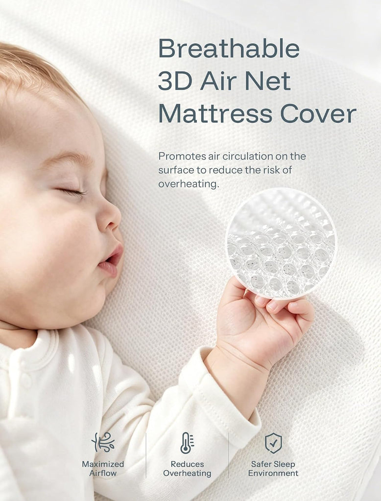 Cuddly Signature Baby Bassinet - BSA & JPMA Certified, Ultra-Breathable and Completely Washable Mattress