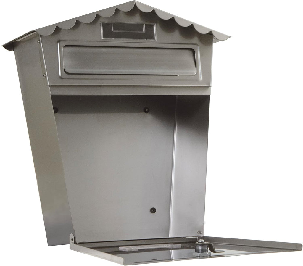 External Wall Mailbox - Compact size for DIN A4 - Lockable front opening - Stainless steel - Corrosion resistant