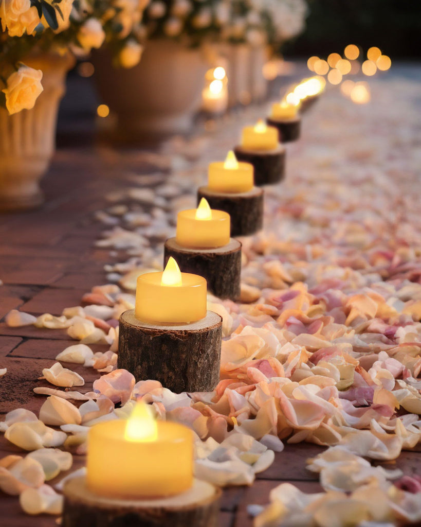 24Pack Flameless LED Tealights Candles with Timer, 6H Timer Built-in