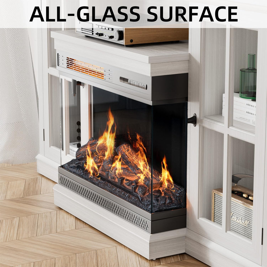 Glass for TVs up to 65", White Wash