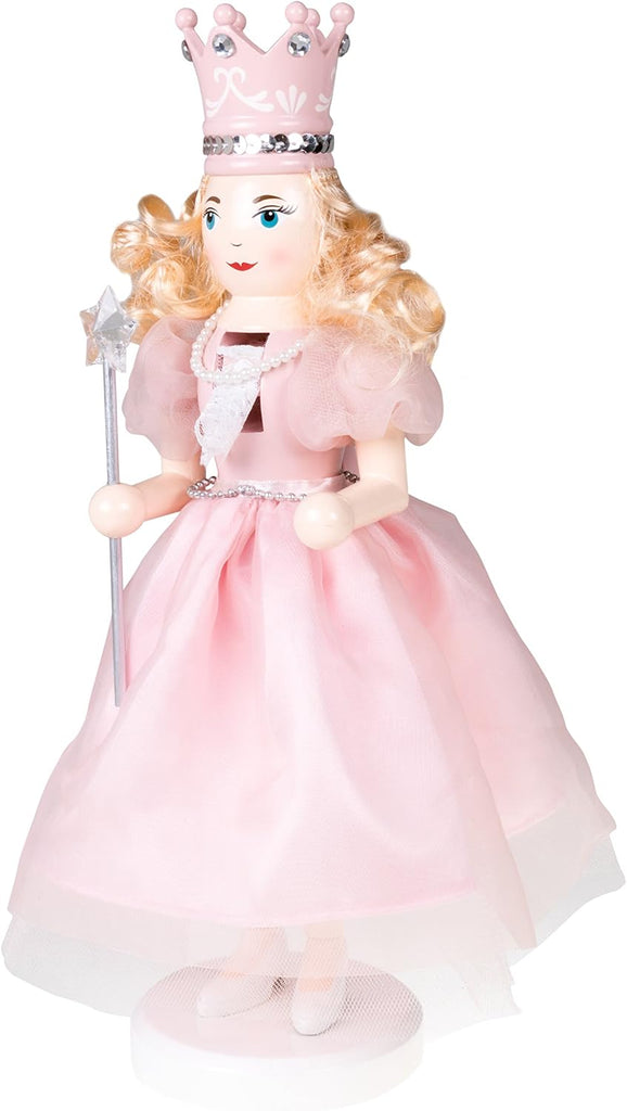 Sugar Plum Fairy 14 Inch Traditional Wooden Nutcracker, Festive Christmas Décor for Shelves and Tables
