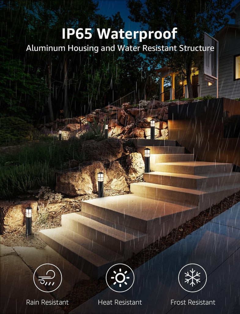 Low Voltage Landscape Pathway Lights 3W Outdoor Landscape Lighting 3000K 12-24V LED Bollard Path Lights Wired