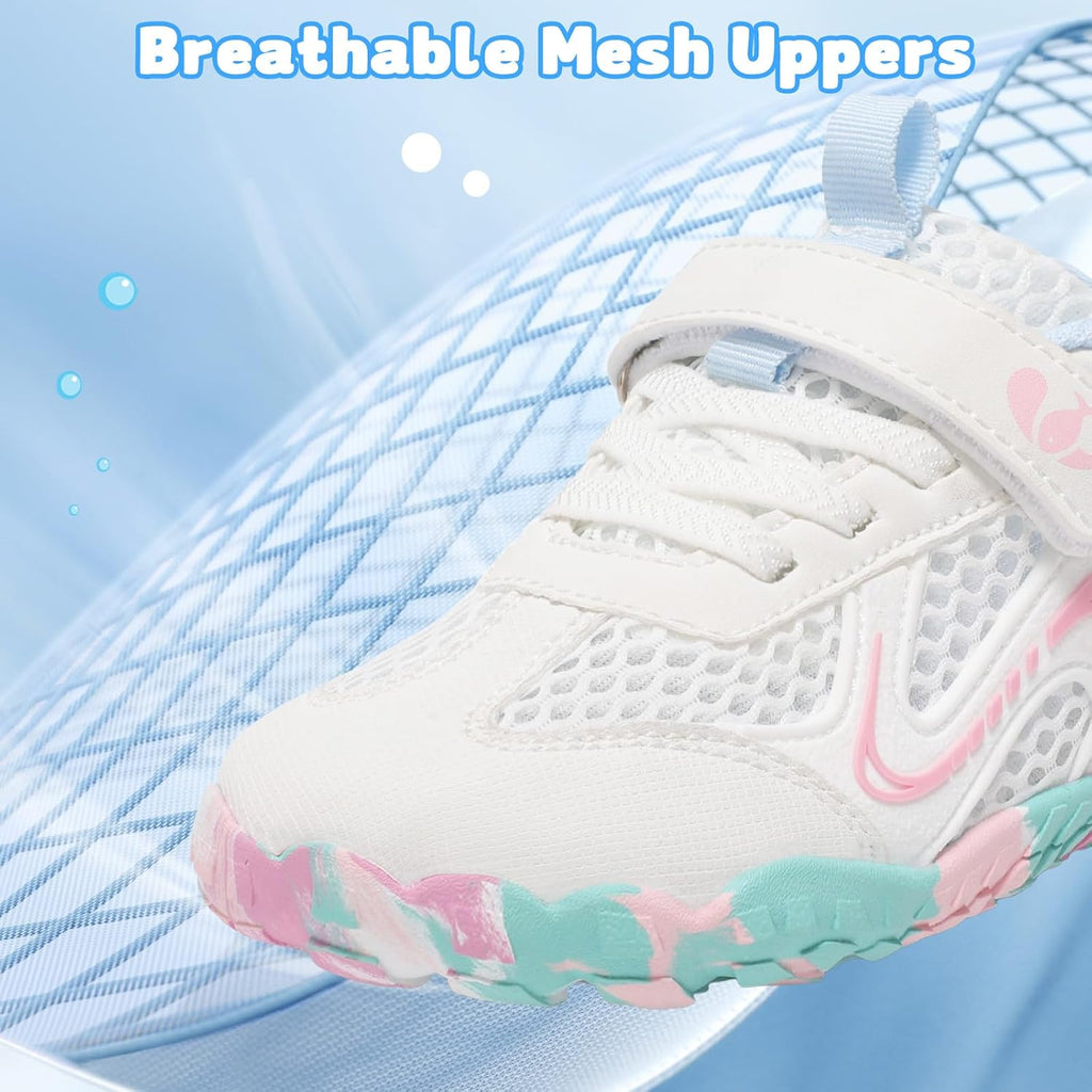 Wide Kids Barefoot Shoes Boys Girls Anti-Slip Kids Sport Sneakers Hiking Shoes Breathable Tennis Sneakers for Little