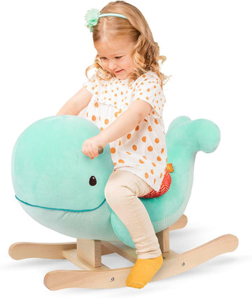 Whale Rocker Echo, Wooden Ride-On Toddler Rocking Whale, Soft Toys