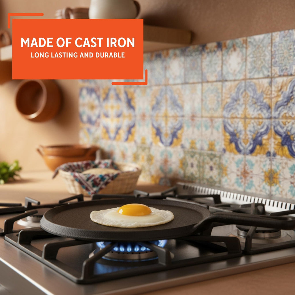 9.5 Inch Cast Iron Preseasoned Comal
