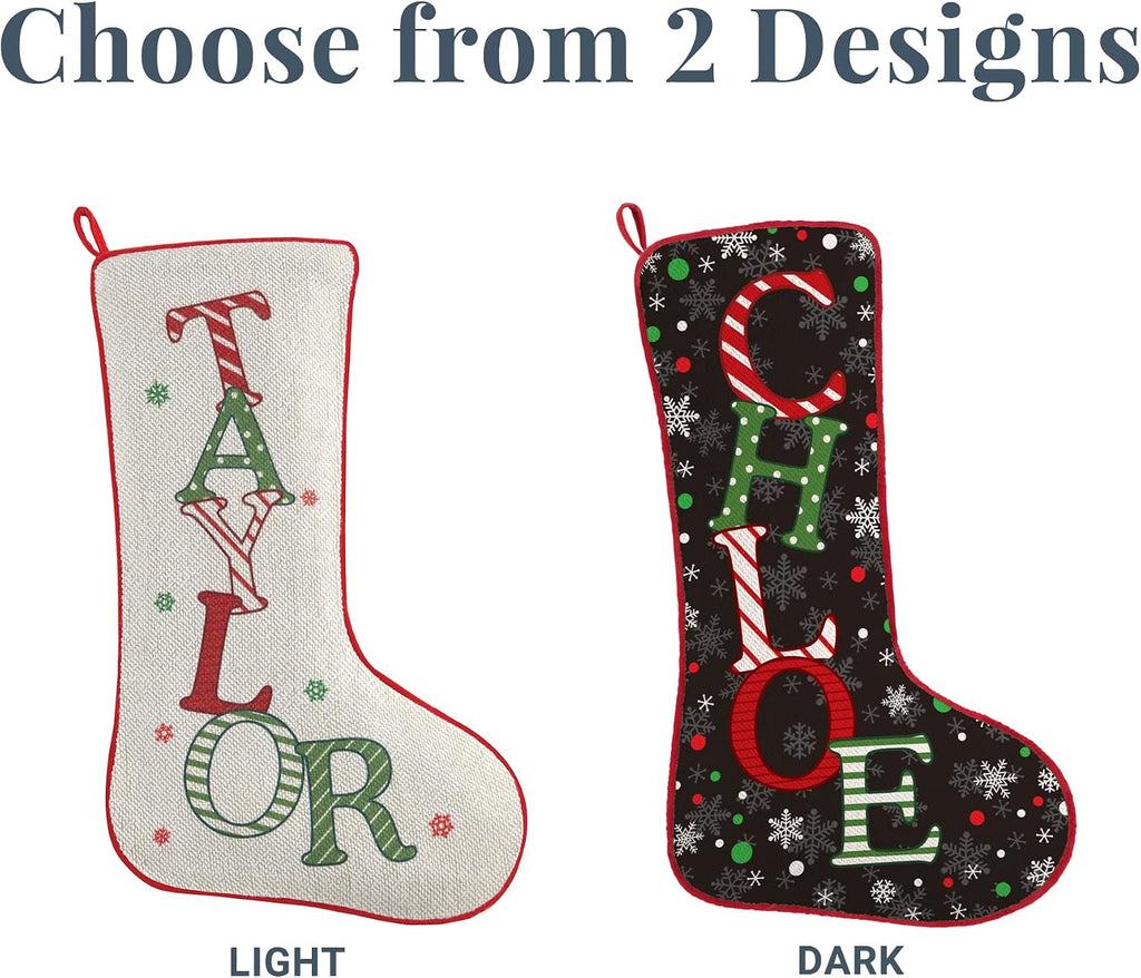 Personalized - Festive Name - for Family - Light Design
