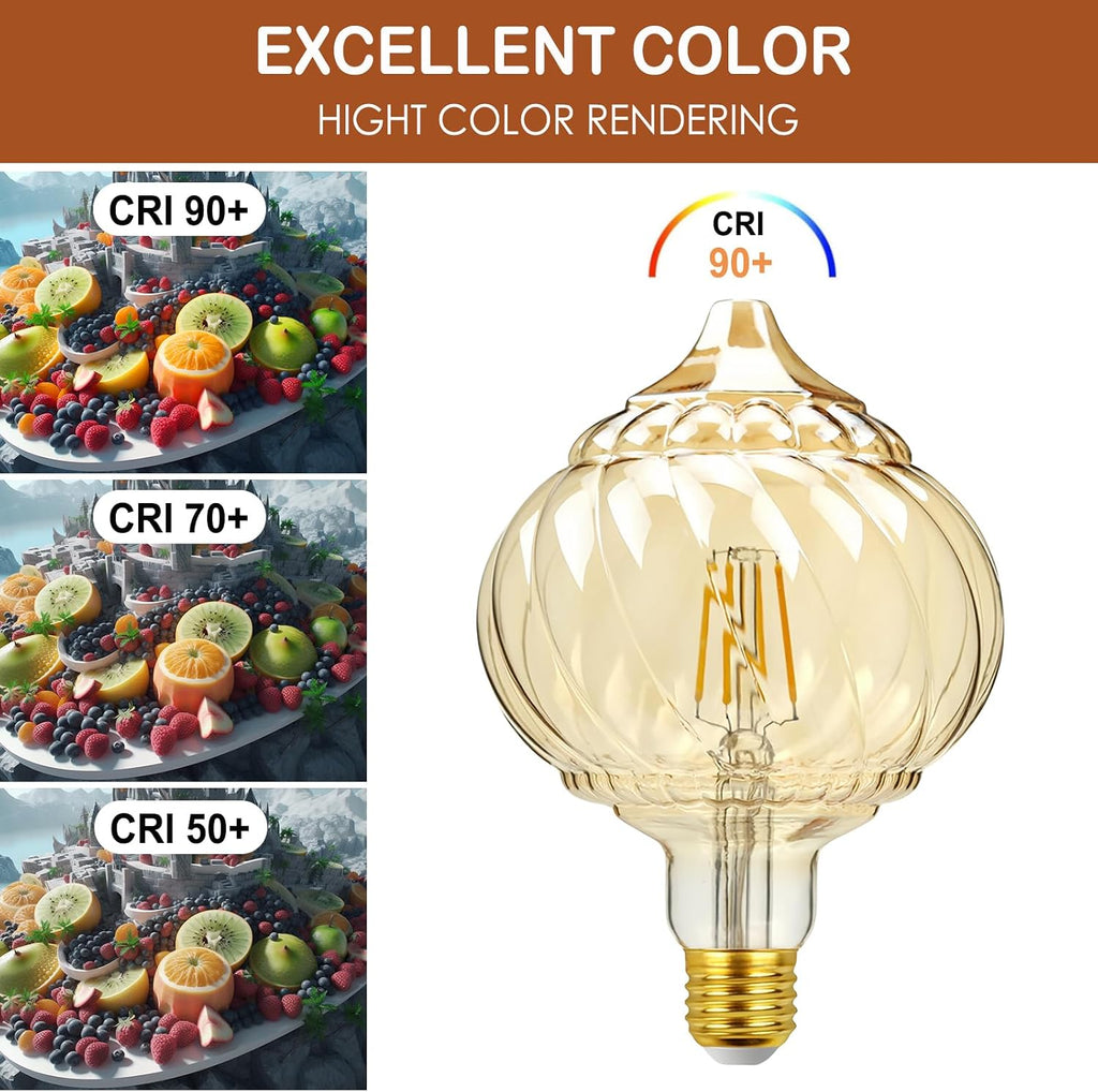 4W Filament 2700K Warm Lights,Non-Dimmable E26 Lamp Base,1-Pack