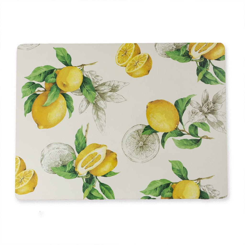 Cork Placemats Set of 4 (Lemons, 12" x 16")