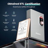 18kW Tankless Water Heater Electric, 240 Volt On Demand Instant Hot Water Heater, ETL Certified