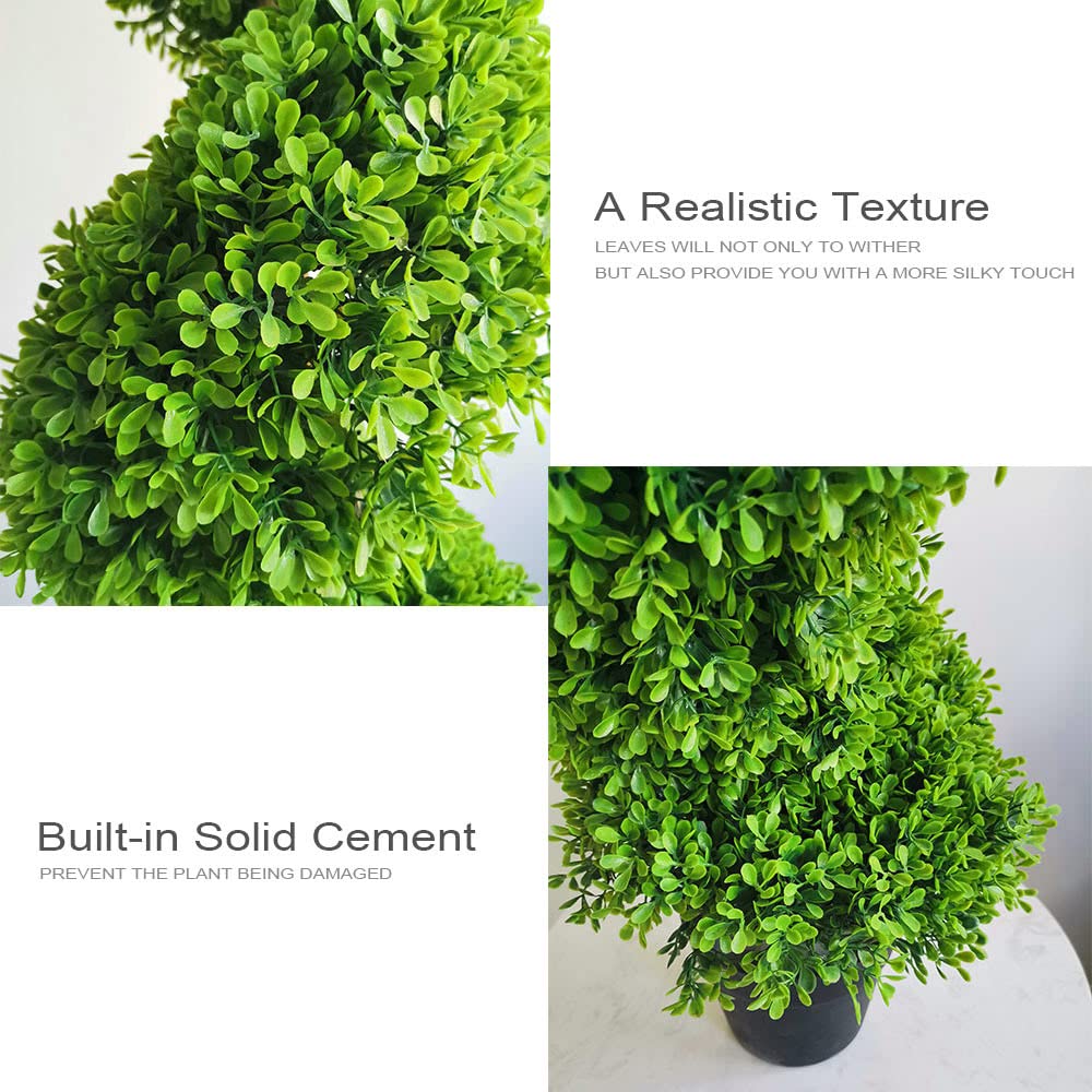 Armada Boxwood Topiary Trees Faux Spiral Artificial Feaux Plants Green Fakes Toparies Tree Indoor Outdoor Decor Plant