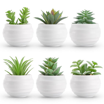 6 Pack Succulents Fake Plants Bathroom Home Decor