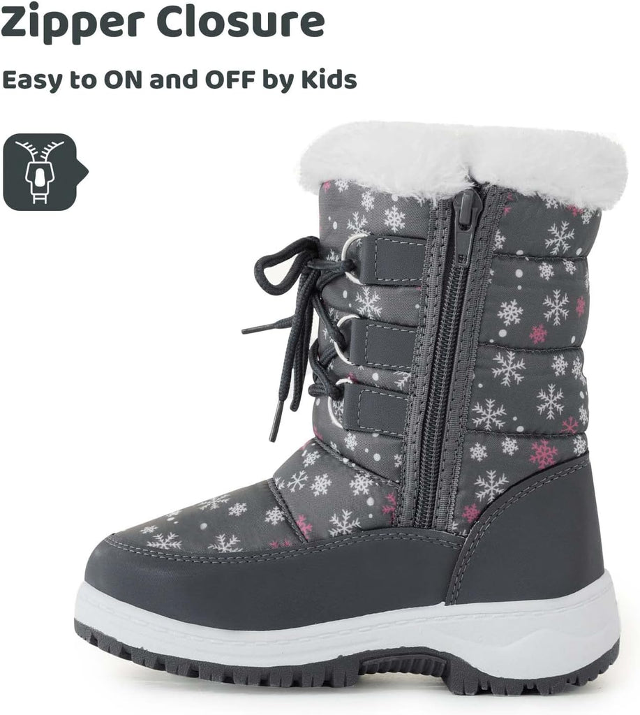 Kids Girls Insulated Fur Winter Warm Snow Boots Toddler/Little Kid