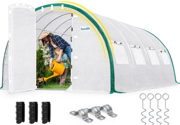 20x10x6.6 FT Premium Greenhouse for Outdoors with 2 Door Frames | Reinforced Top Structure & Cover, Large Heavy Duty