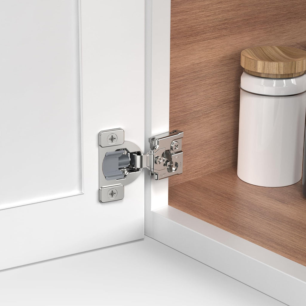 60 Pack 1/2" Overlay 3D Soft Close Concealed Hinge for Face Frame Door, Self Closing Hinges, 105° Smooth Slow Close