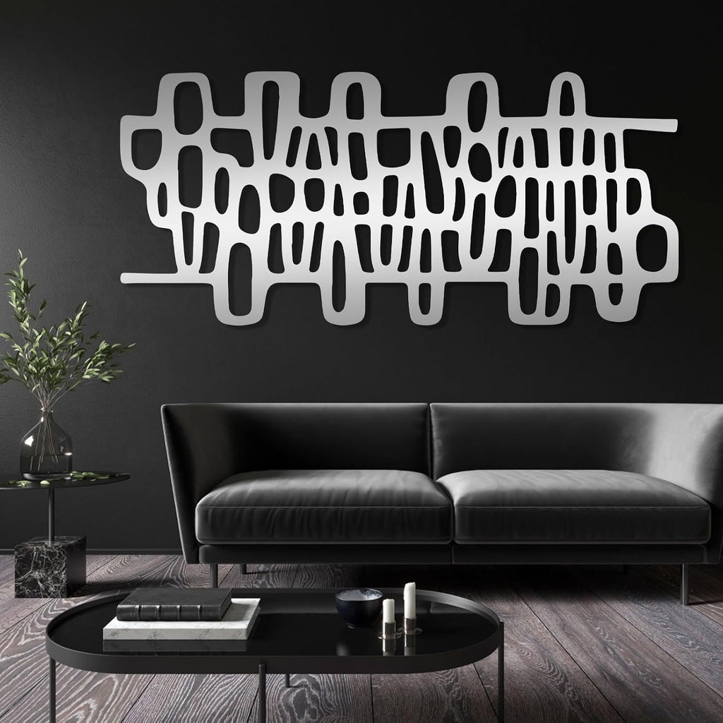 Vertical Abstract Metal Wall Decor, Contemporary Geometric Wall Art, Abstract Geometric Wall Hanging, Luxury Modern
