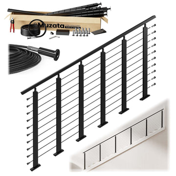 16-20ft Pre-Crimped Complete Cable Railing Kit for Slope 36in RC17