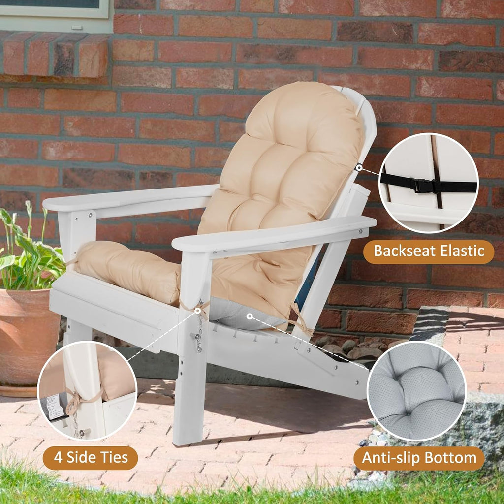 Adirondack Chair Cushions Set of 2, Thick High Back Rocking Chair Cushion 47x19.6x4 Inch, Folding Patio Pads with
