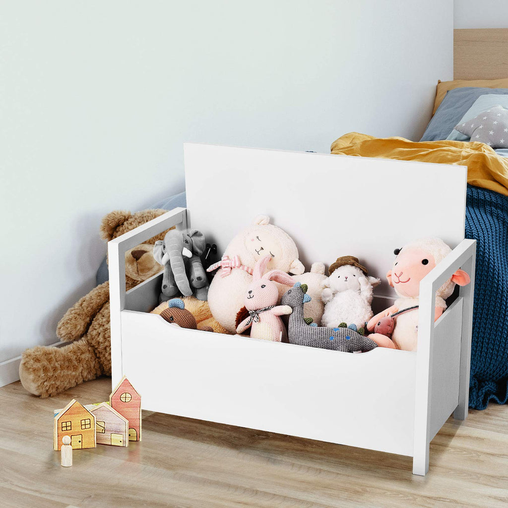 Shoe Storage Bench with Cushion, Entryway Storage Benches, End of Bed Bench, Wood Shoe Bench with Seat, 34" L×15"