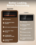 Electric Fireplace 40 Inch with 3 Remotes