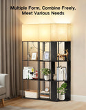 Floor Lamp with Shelves, Modern Tripod Standing Shelf Lamp with 3 Color Temperature Bulb