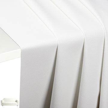 Faux Leather: 54" x 72" White Upholstery Vinyl Fabric