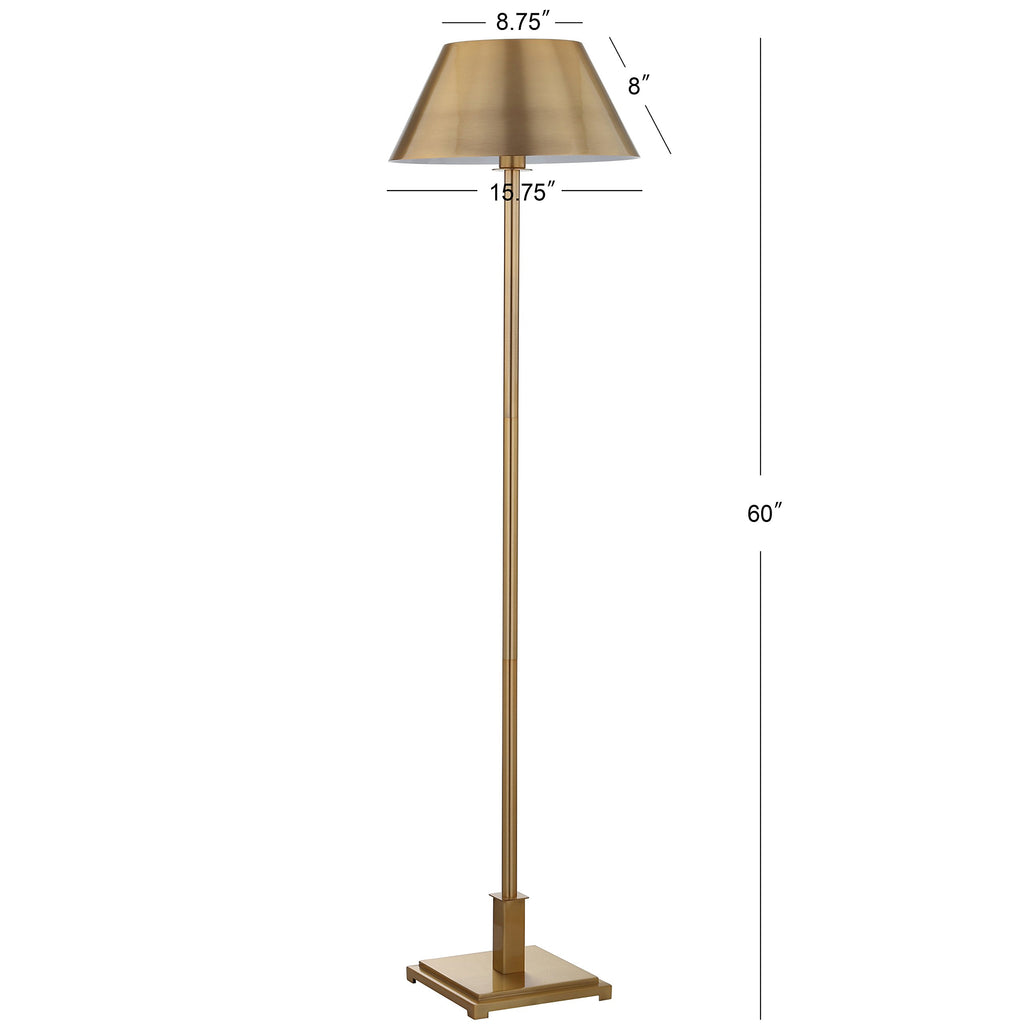 Roxy Floor Lamp Modern Metal 60" Standing Tall, Brass Gold