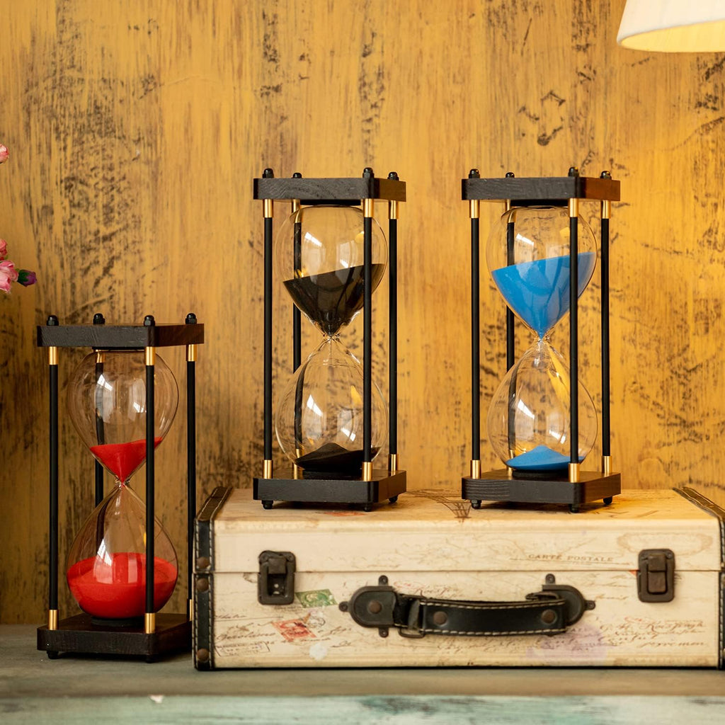 Large Sand Timer, Hourglass Timer 30 Minutes, Vintage Wooden Hour Glass Timer, Modern Home Kitchen Office Decoration