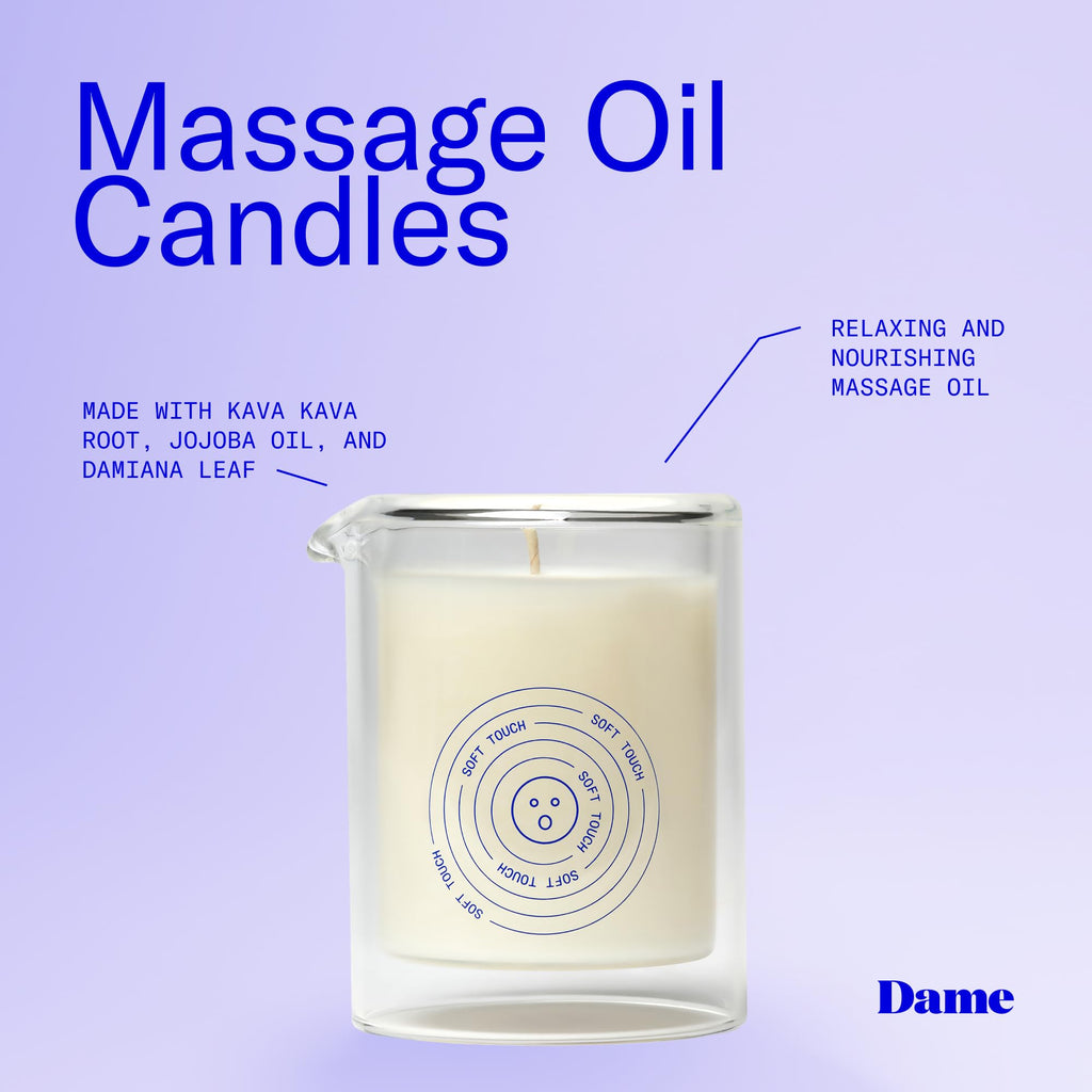 Massage Oil Candle, Plant-Based Skin & Body Candle for Relaxing Massage, Moisturizing & Calming Aromatherapy Candle