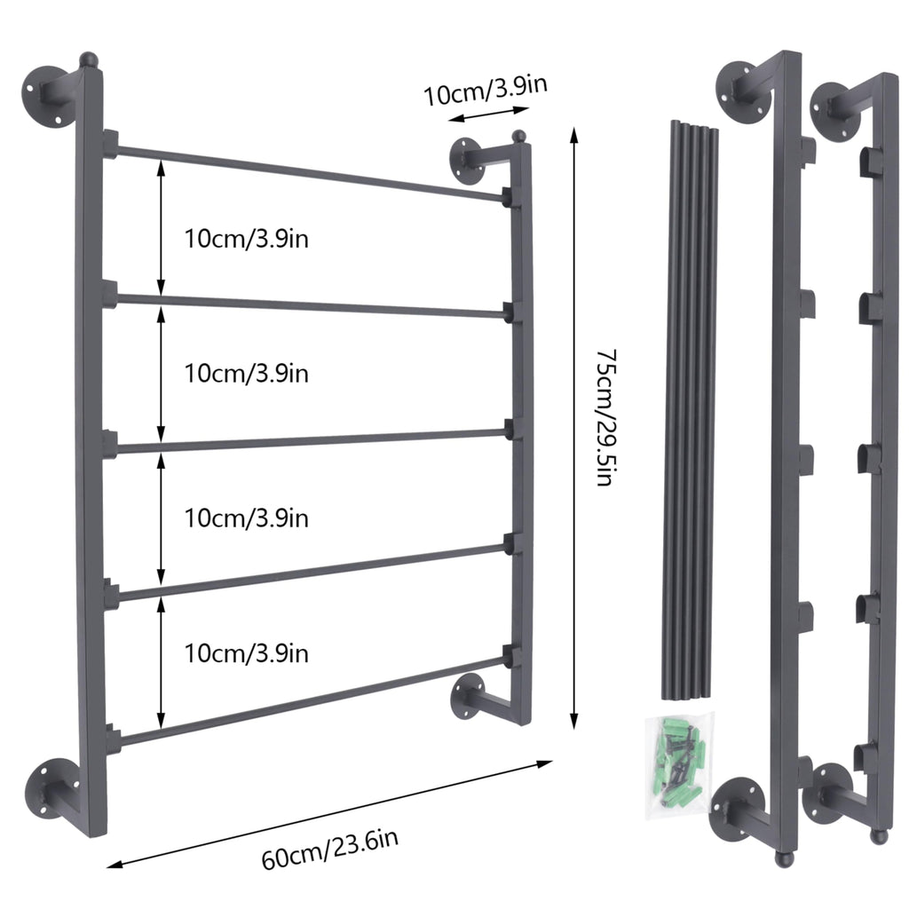 5 Tier Scarf Display Rack Tie Hijab Hanger Ribbon Organiz Wrap Paper Holder