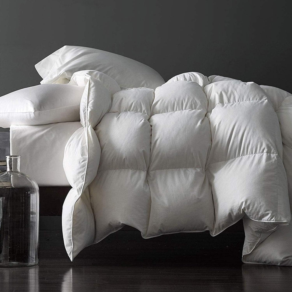 Premium Feathers Down Comforter Twin All Season White Duvet Insert