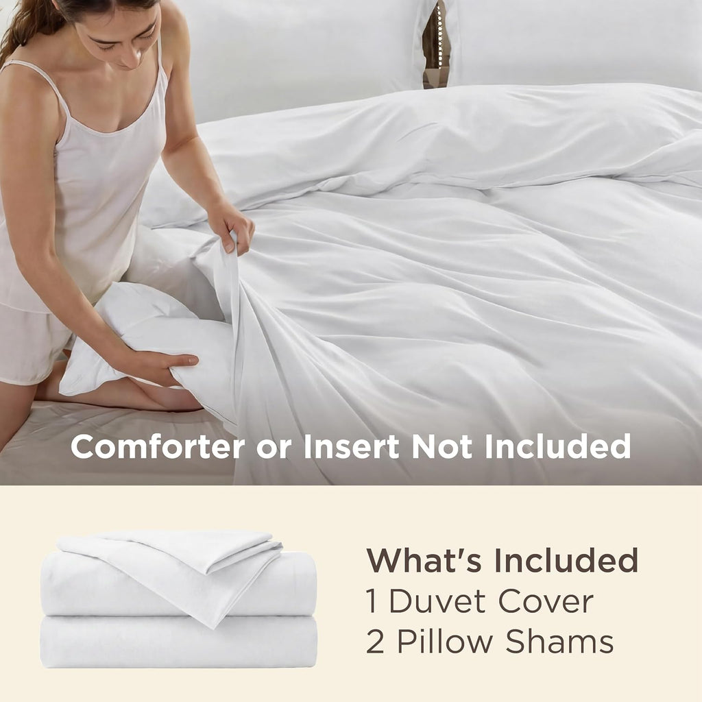 Duvet Cover King - Soft Double Brushed Bedding Set for Kids & Adults, Zipper Closure, 3 Pieces, Includes 1 Duvet