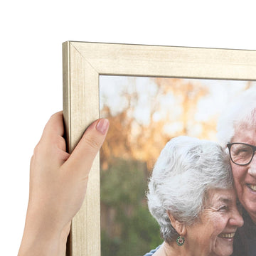 5x20 Inch Gold Picture Frame, This 1.2500 Inch Custom Poster Frame is Muted Prosecco Gold - Comes with Glass and