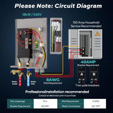 18kW Tankless Water Heater Electric, 240 Volt On Demand Instant Hot Water Heater, ETL Certified
