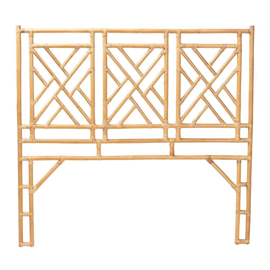 Karavo Bohemian Natural Rattan Queen Size Standalone Headboard