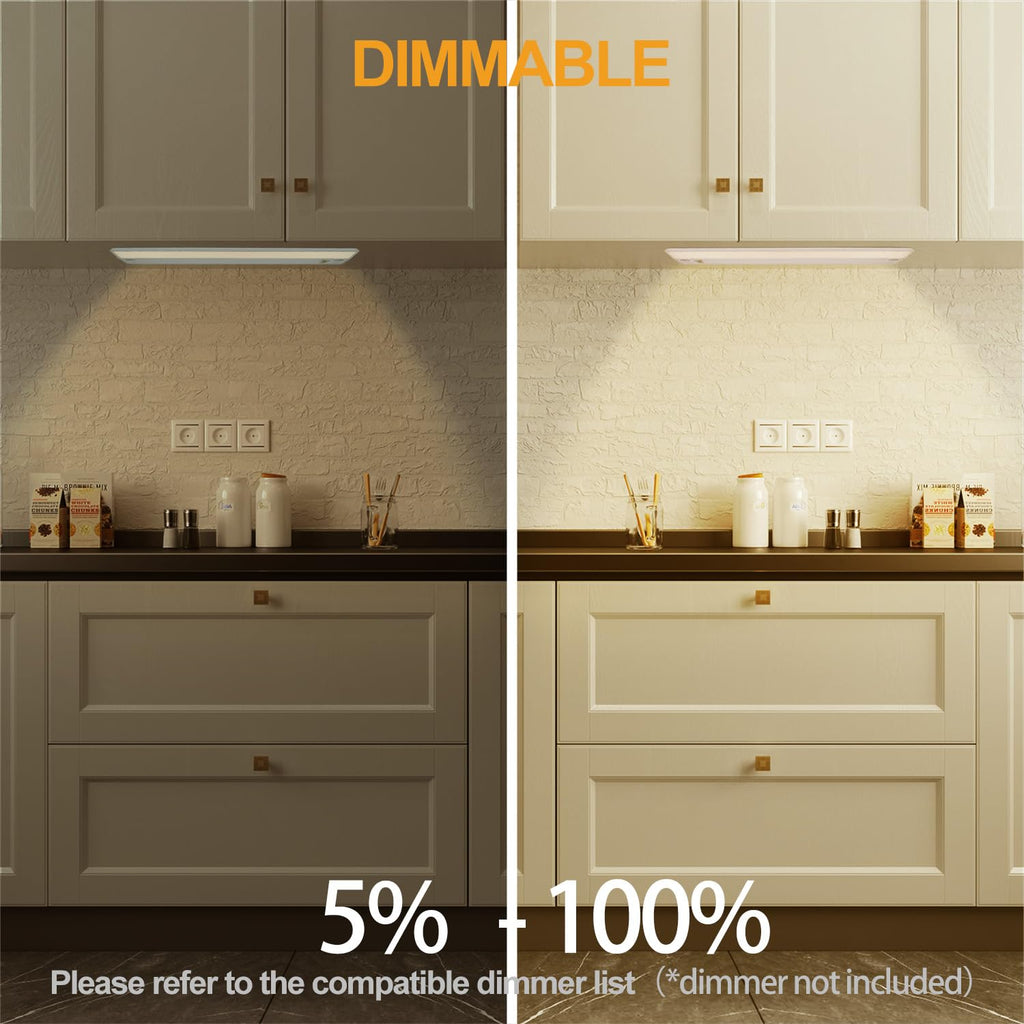 Of Under Cabinet Lighting Hardwired, 12IN 10W 666LM, Dimmable Led Light /Bar/Closet, CRI>92, R9>90, 5 Color